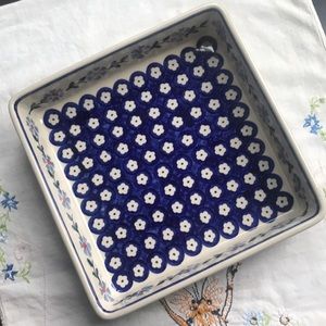 Square, Polish Pottery Casserole
